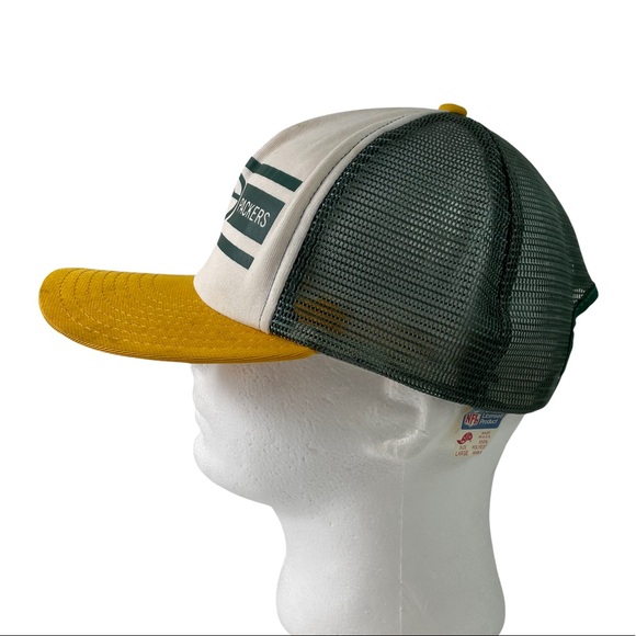 Vintage Rare Green Bay Packers 1980s Trucker SnapBack Mesh Baseball Hat Cap AJD! - Picture 5 of 16